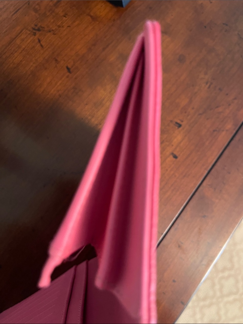 EUC CHANEL COCO BUTTON (CC) LONG BIFOLD WALLET GRAINED CALFSKIN PINK LEATHER - Picture 16 of 17